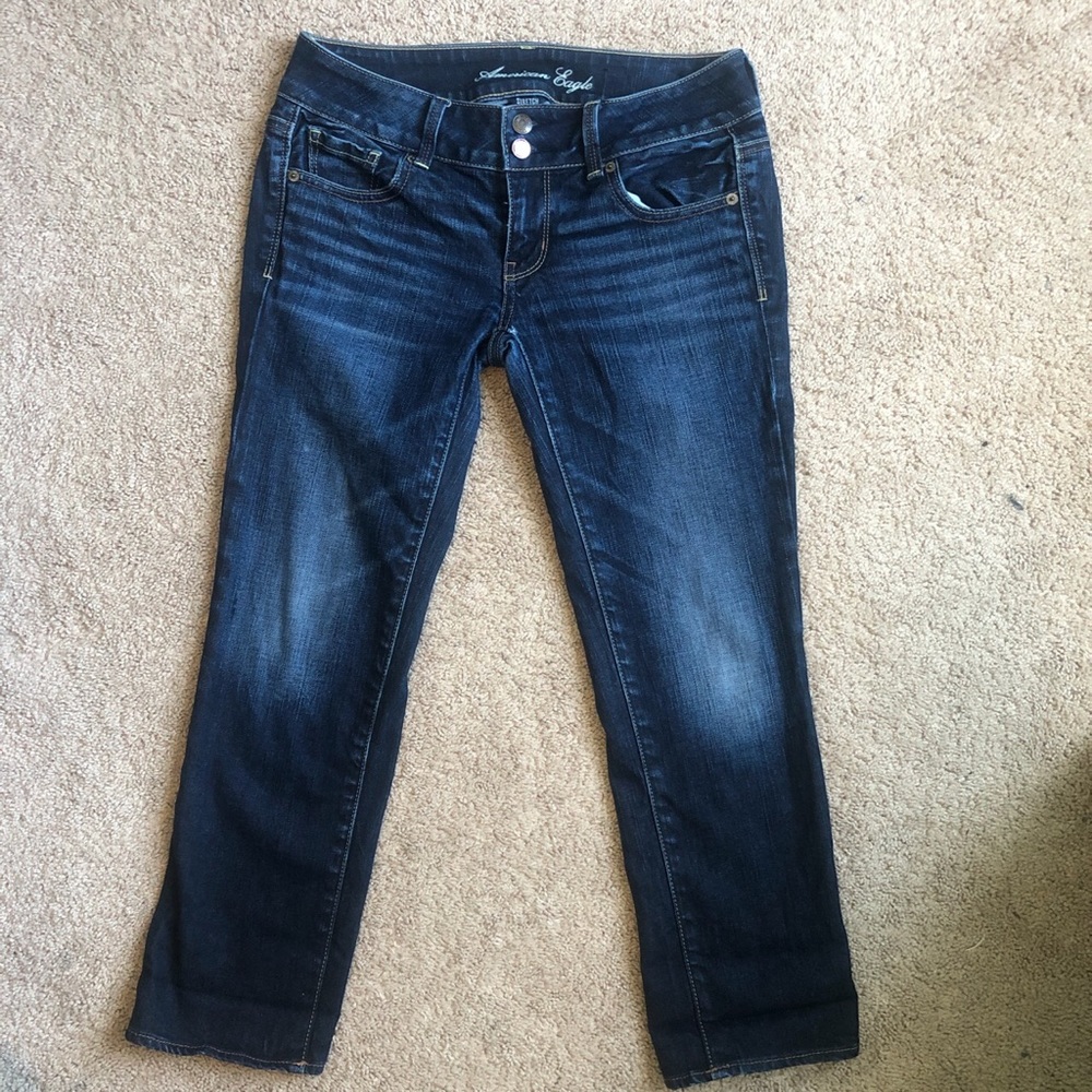 American Eagle Dark Wash Cropped Jeans